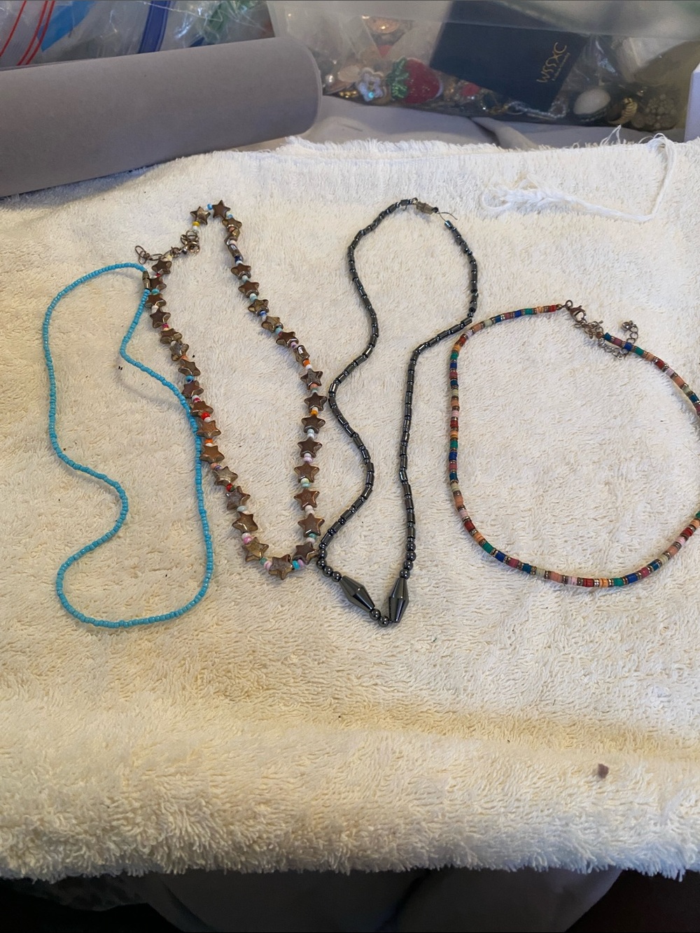 Handcrafted Multicolor Beaded Women's Necklaces - Turquoise color & Mixed Beads